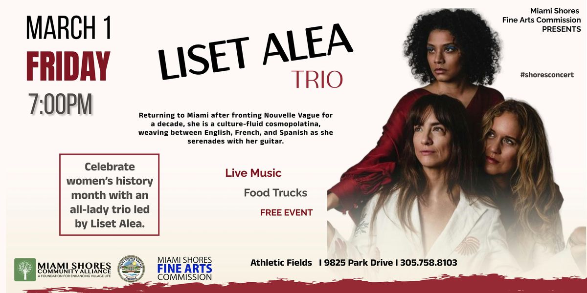 Miami Shores Concert in The Park - Liset Alea Trio