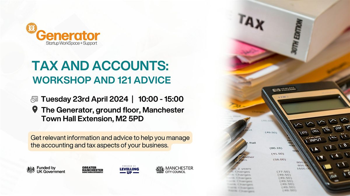 Tax and accounts: Workshop and 121 advice