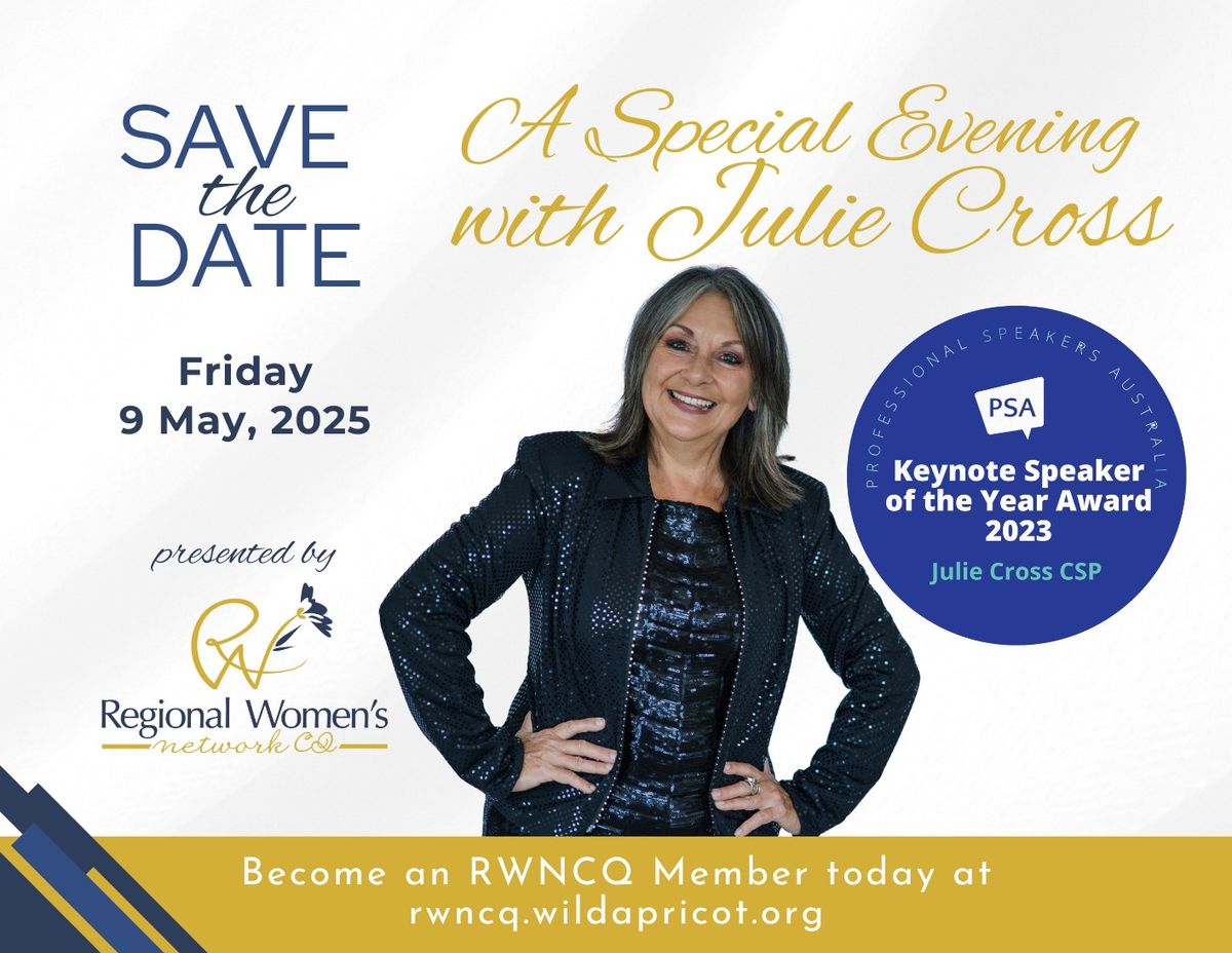 Save the Date: A Special Evening with Julie Cross "Masterful Storyteller, Inspiring Changemaker"