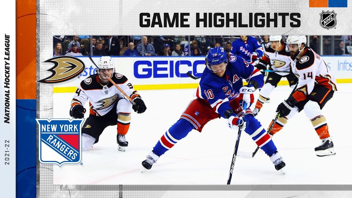 Anaheim Ducks at New York Rangers