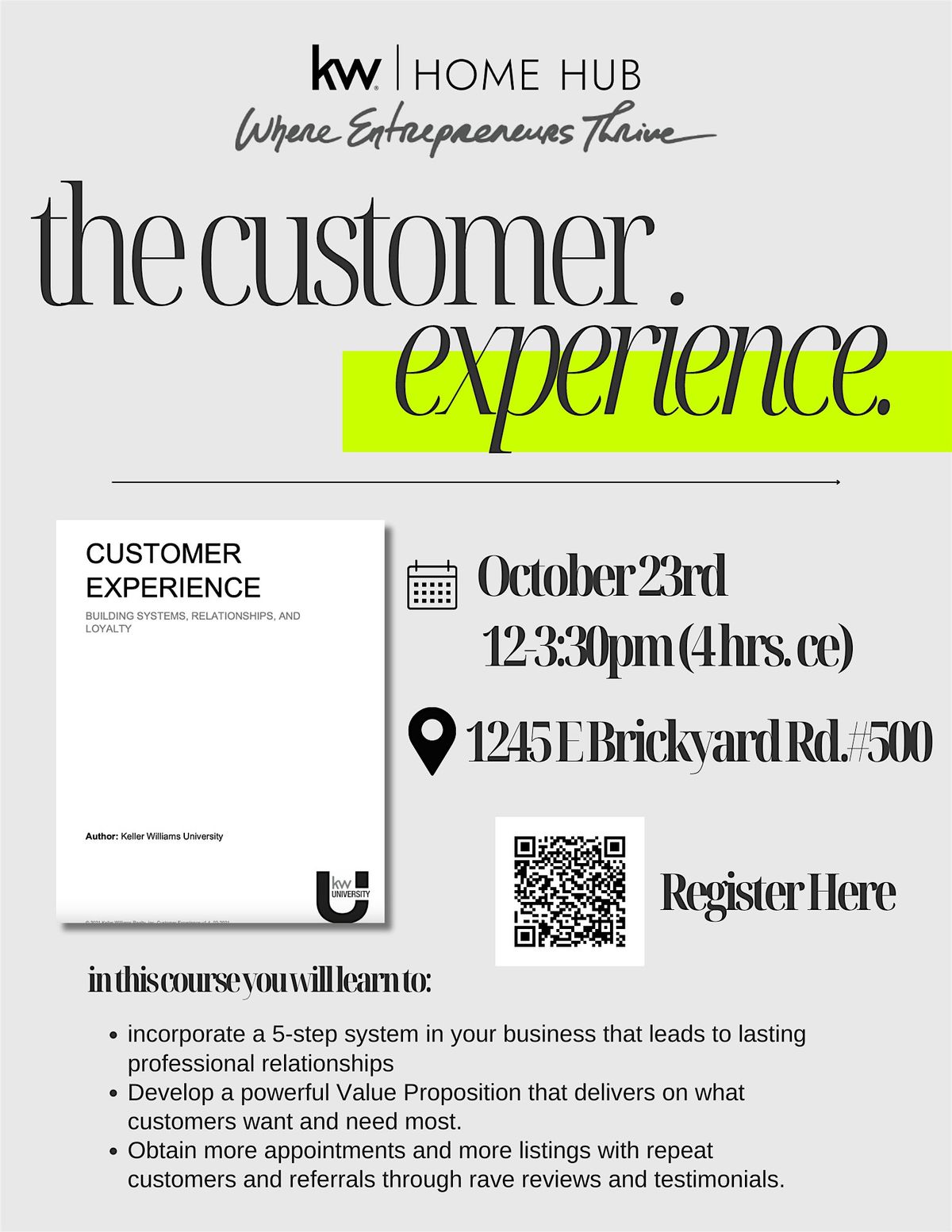 The Customer Experience (4-HR CE)