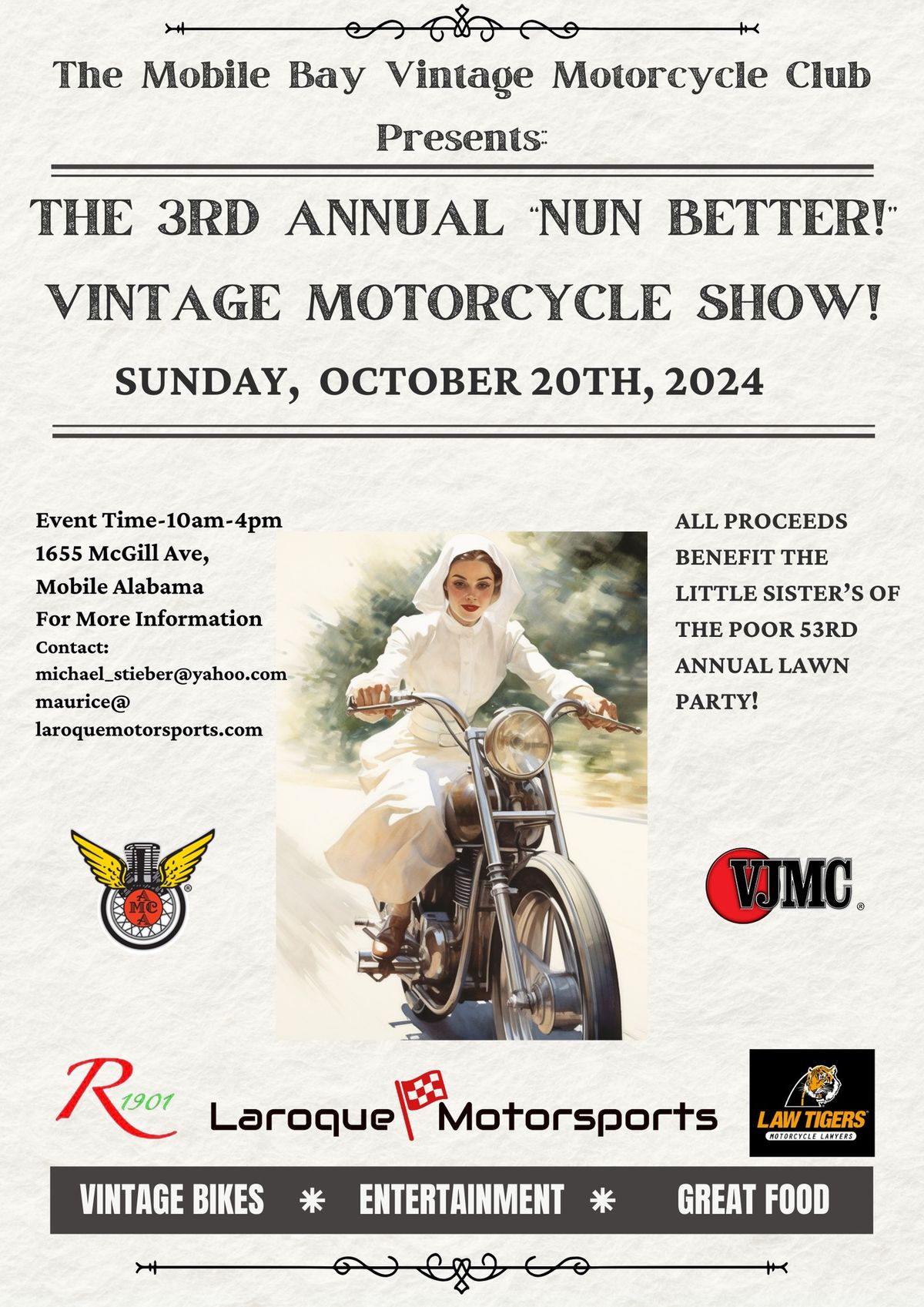 The "Nun Better!" Vintage Motorcycle Show!