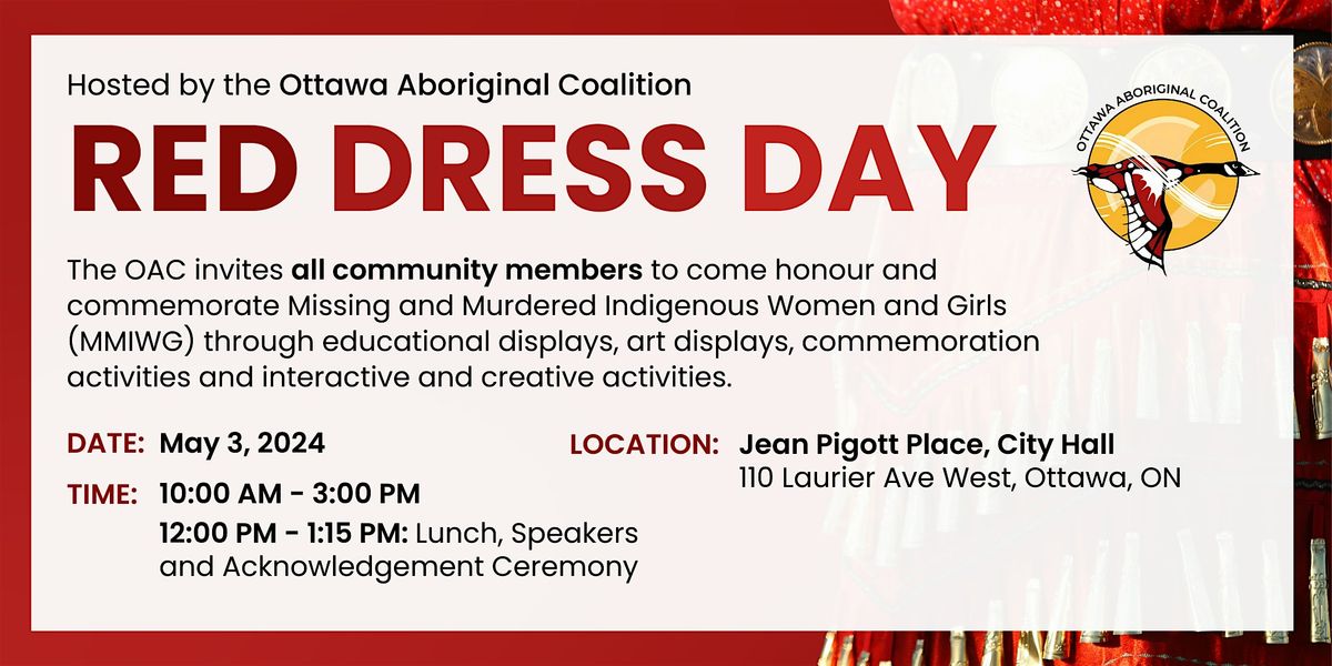 Red Dress Day \u2013 Hosted by the Ottawa Aboriginal Coalition