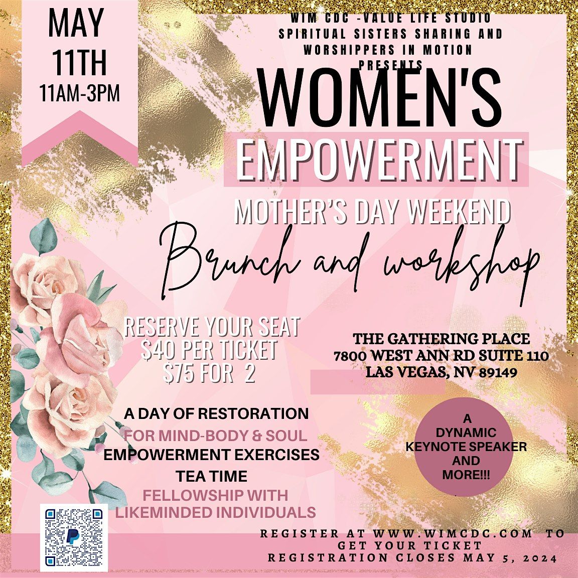 WIM CDC Mother's Day Brunch and Empowerment Workshop