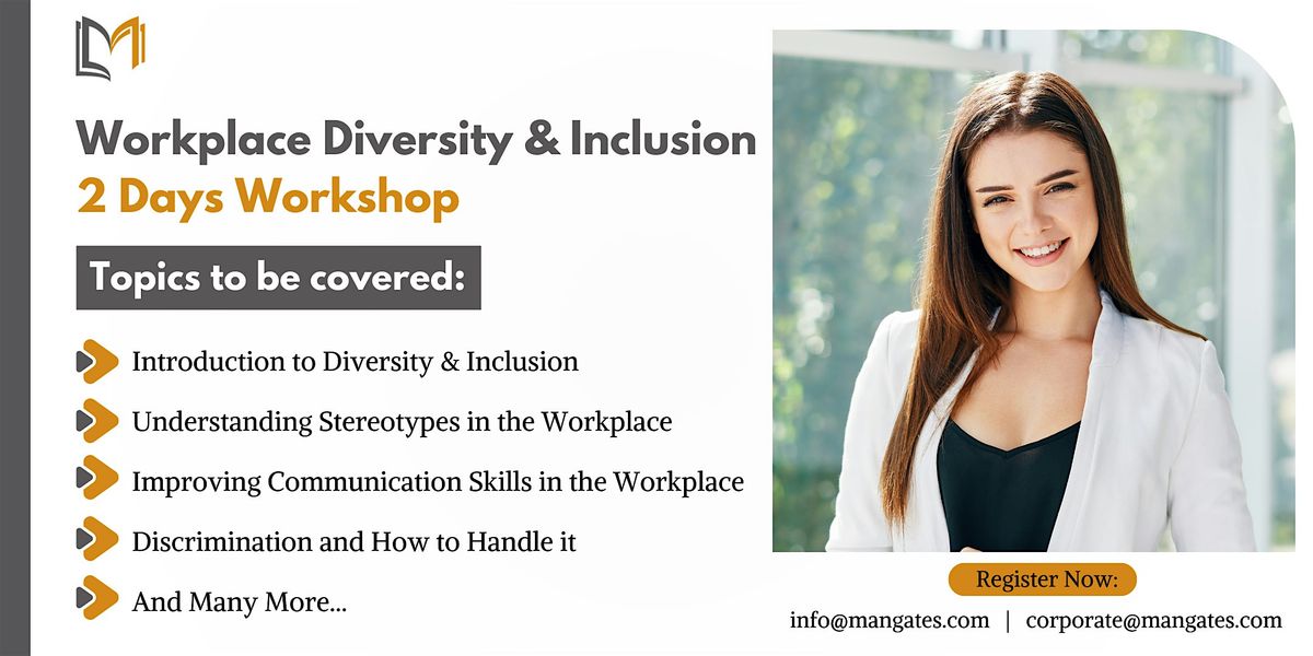 Workplace Diversity & Inclusion 2 Days Workshop in Davenport, IA