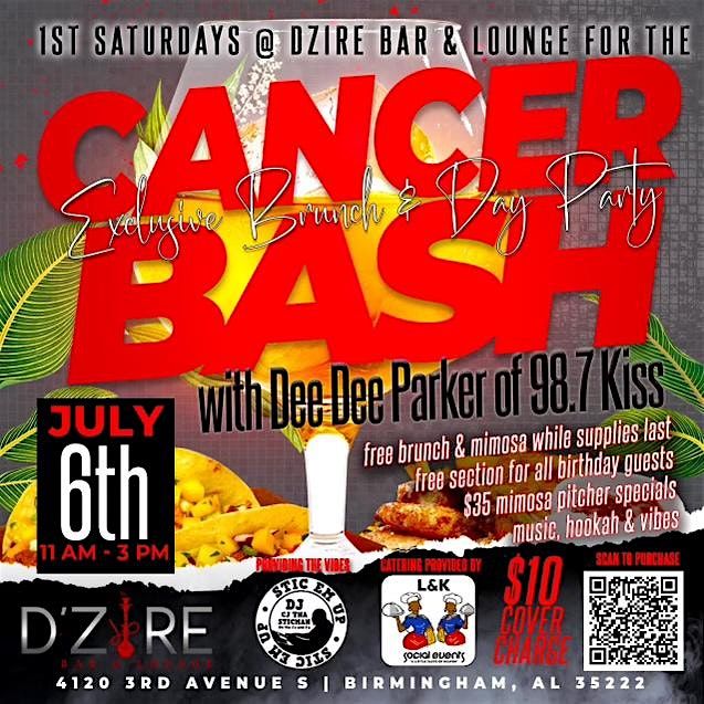 1st Saturdays Cancer Bash!