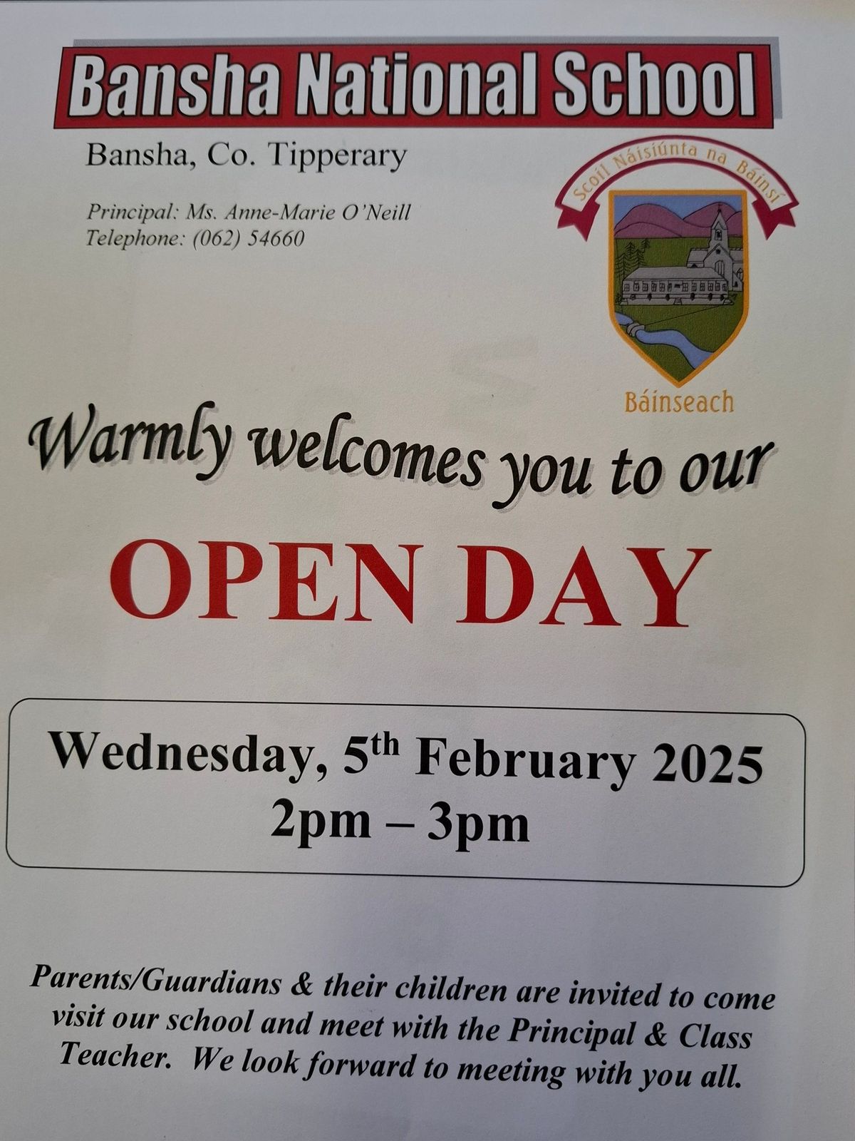 Bansha N.S Open Day