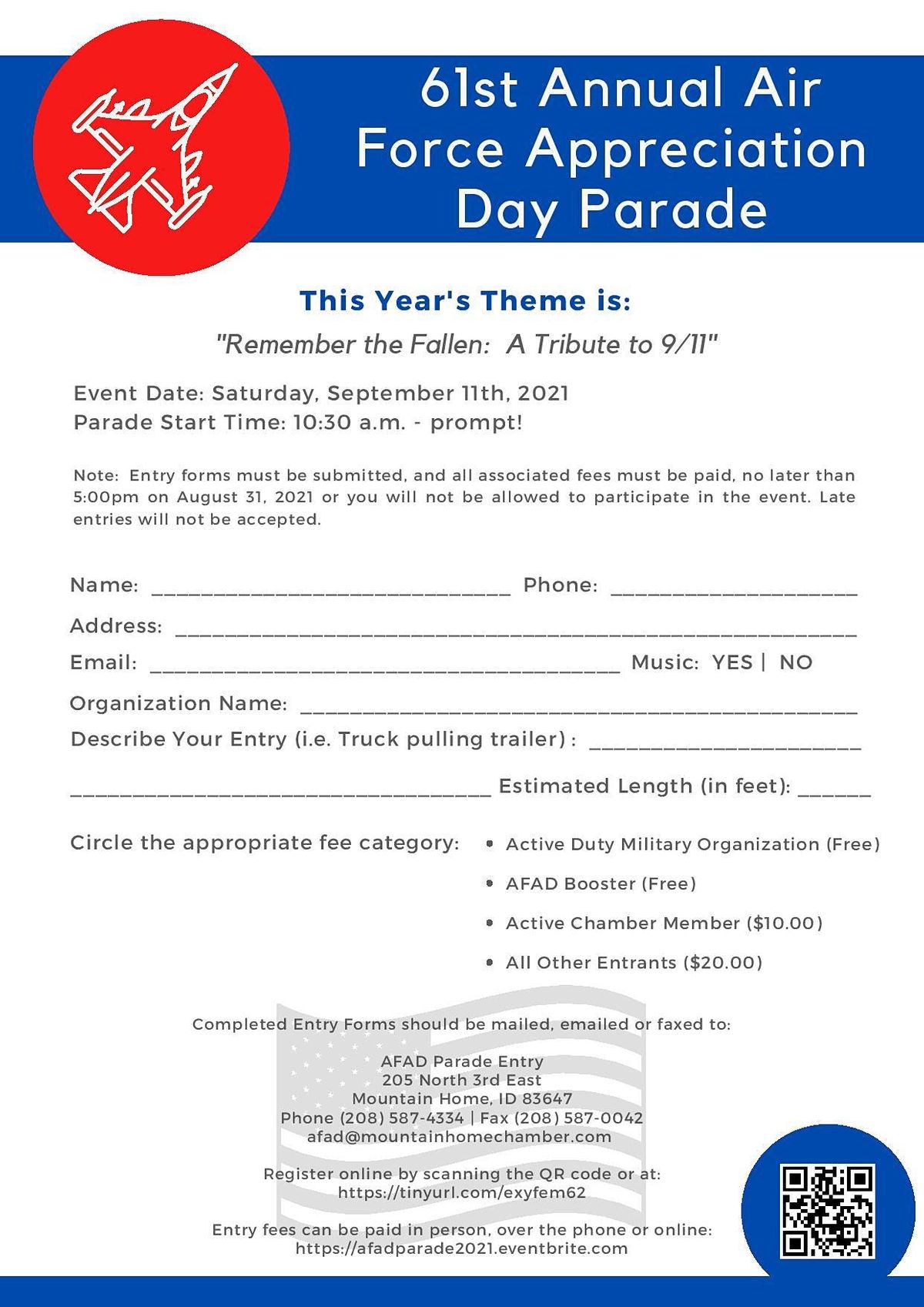 Air Force Appreciations 2021 Parade Mountain Home 11 September 2021