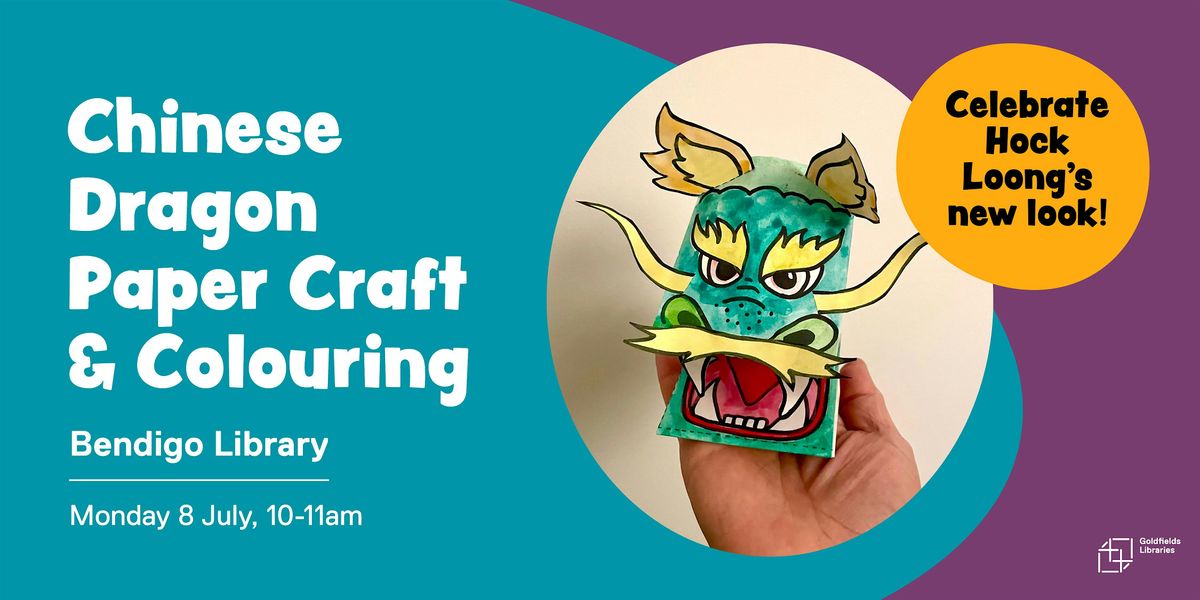Chinese Dragon paper craft & colouring