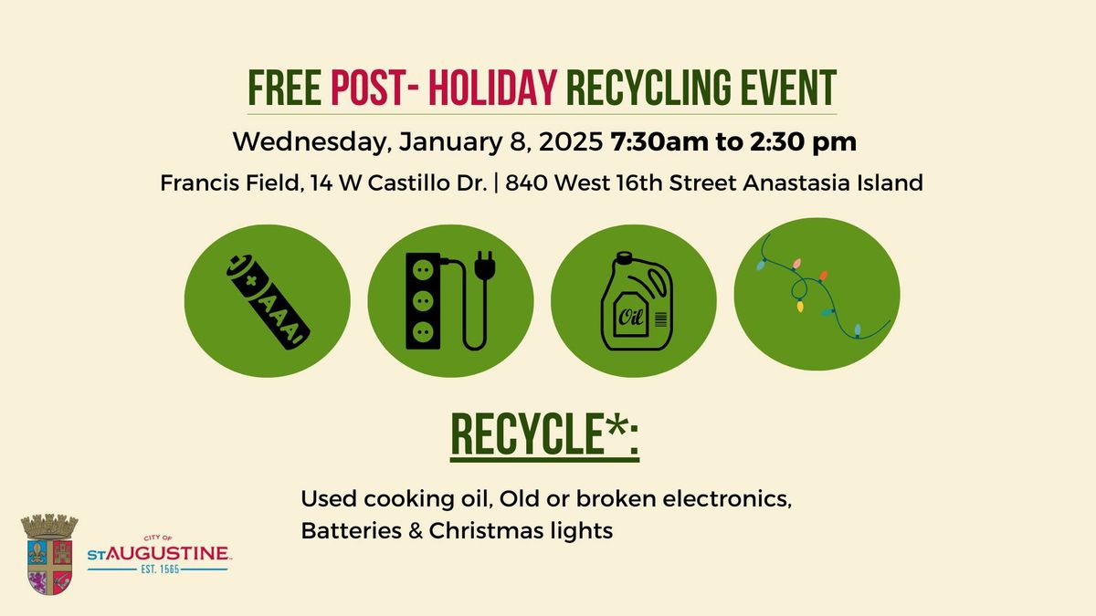 Free Post-Holiday Recycling Event