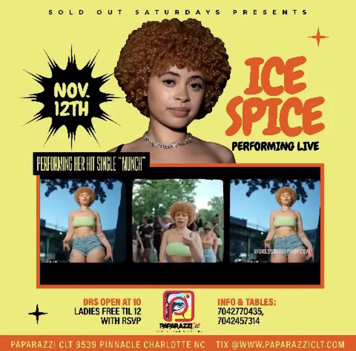 ICE SPICE PERFORMING LIVE IN CHARLOTTE NC 11\/12