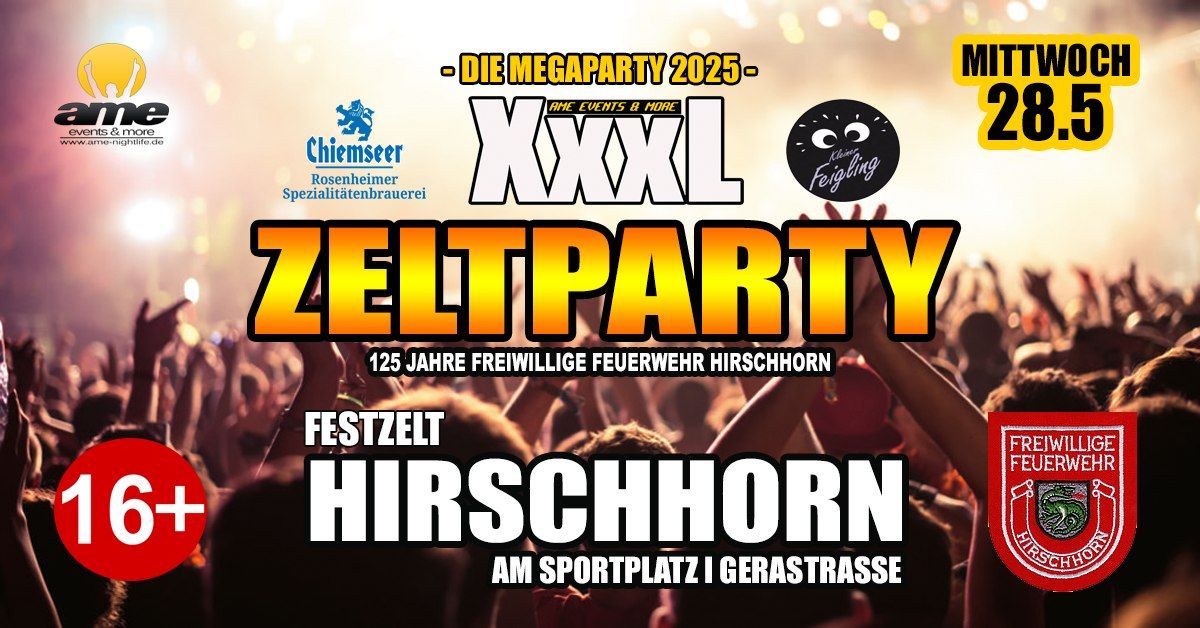 XxxL\u00aeZeltparty 2025 I Sportplatz Hirschhorn