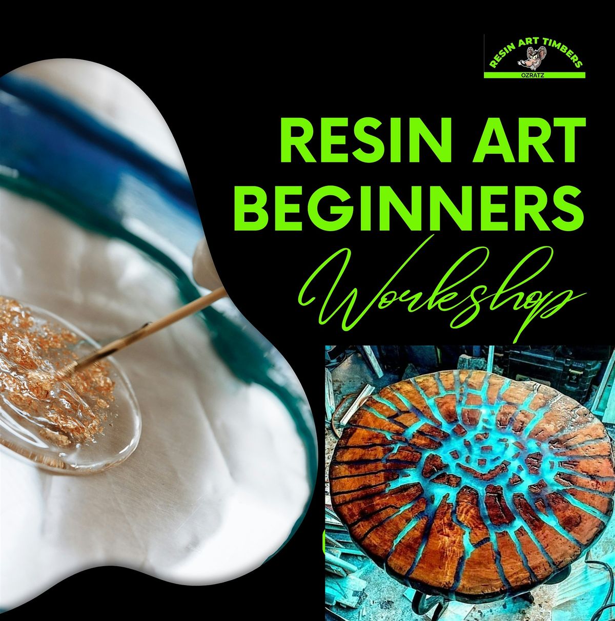 MAITLAND NSW-BEGINNERS RESIN ART CLASS 7.00pm-9.00pm