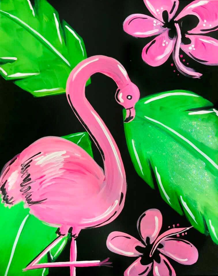 "Flamingo Nights" In-Studio Paint Party!!