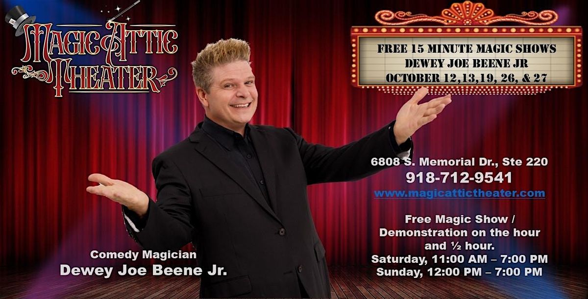 Free Magic Show Demonstrations by Professional Magician Dewey Joe Beene Jr.