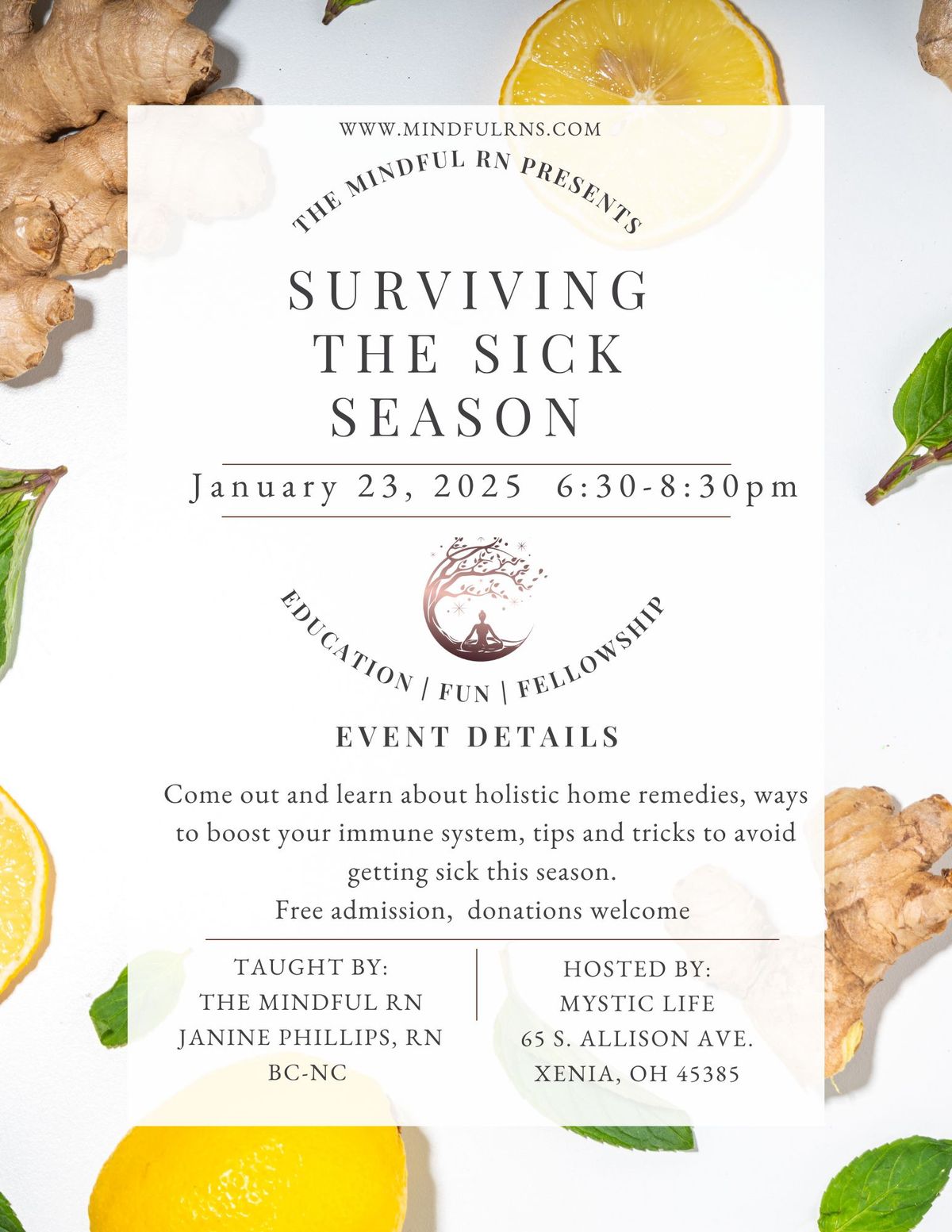 Surviving the Sick Season with The Mindful RN, Janine Phillips, BC-NC 