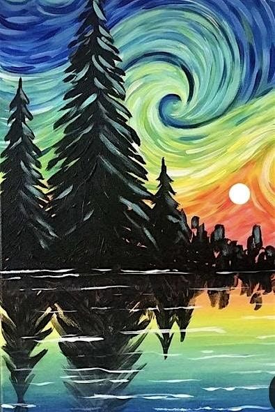 Paint w\/Ashley Blake \u201cStarry Trees\u201d Paint Night