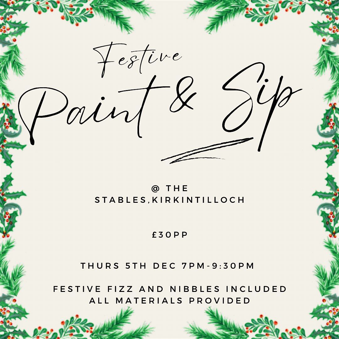 Festive paint and sip