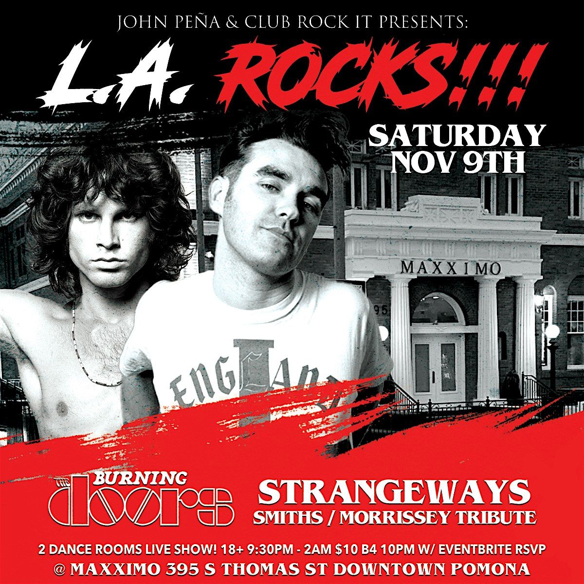 LA ROCKS! LIVE ON STAGE : STRANGEWAYS MORRISSEY TRIBUTE + THE BURNING DOORS