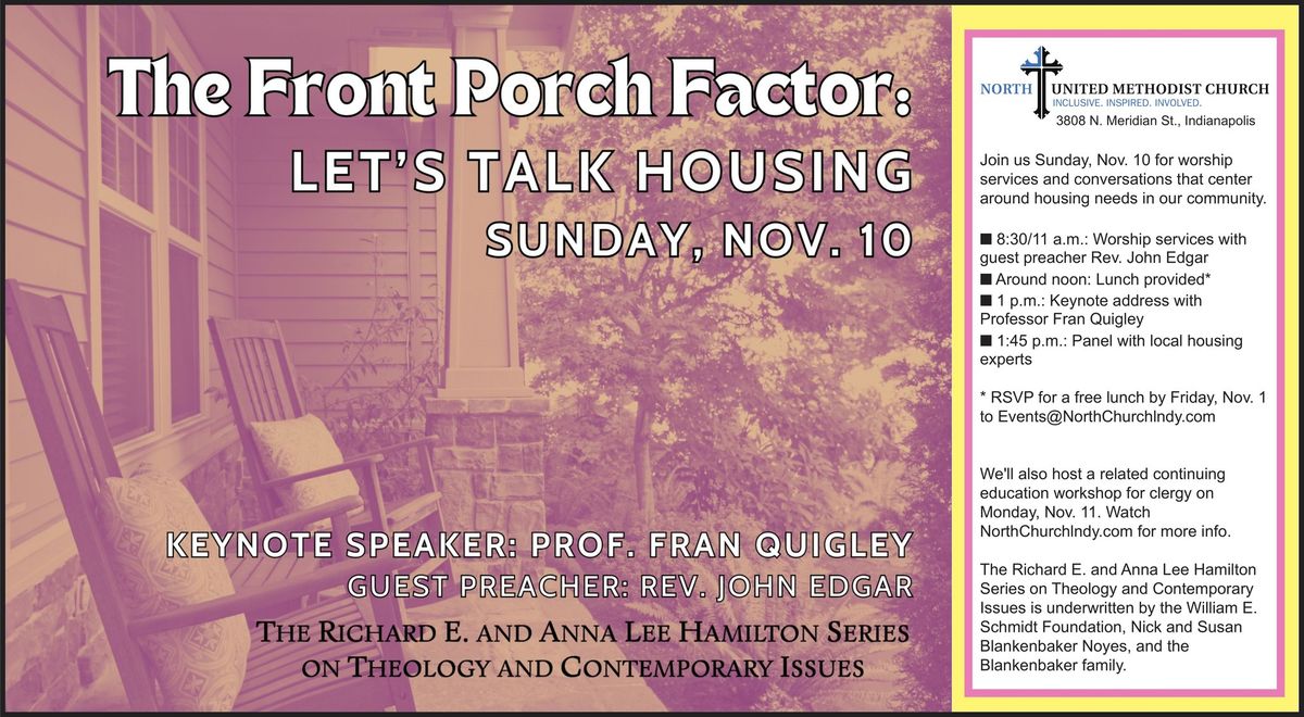 Hamilton Series: "The Front Porch Factor: Let's Talk Housing"