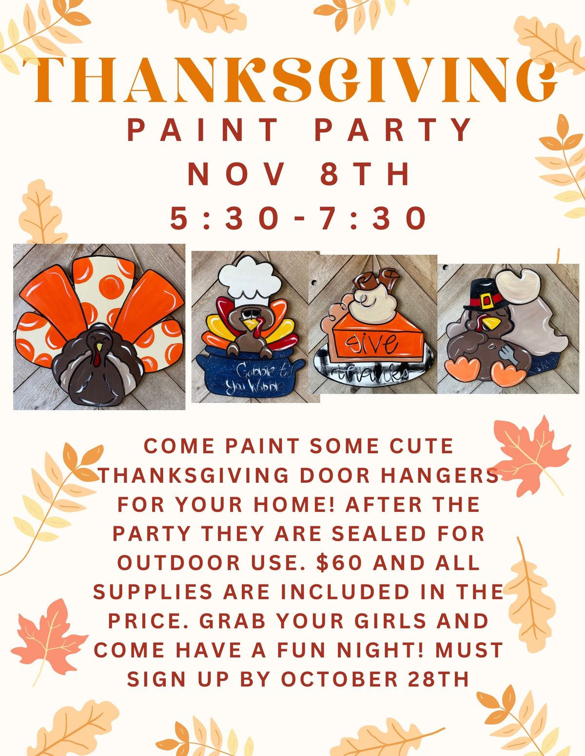 Thanksgiving Paint Party