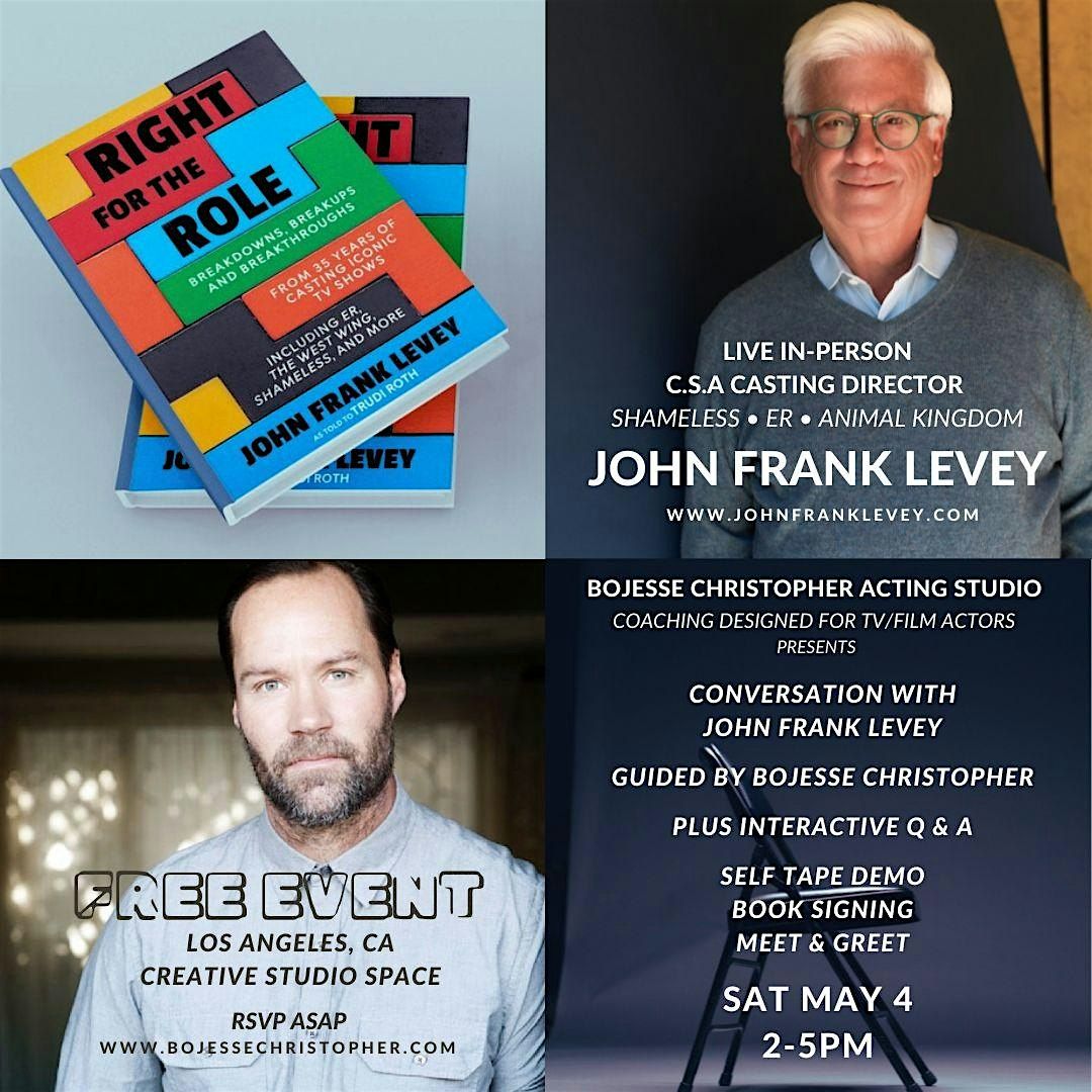 CD John Frank Levey \u00b7 Free In-Person Q & A\/Book Signing guided by BoJesse
