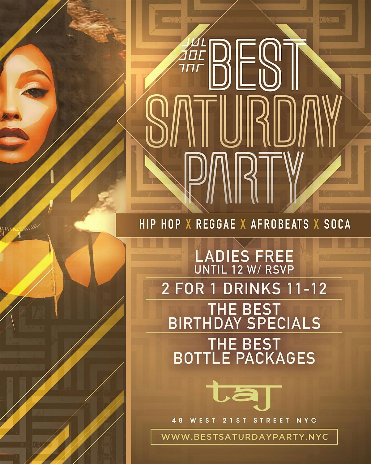 BEST SATURDAY PARTY AT TAJ LOUNGE NEW YORK CITY