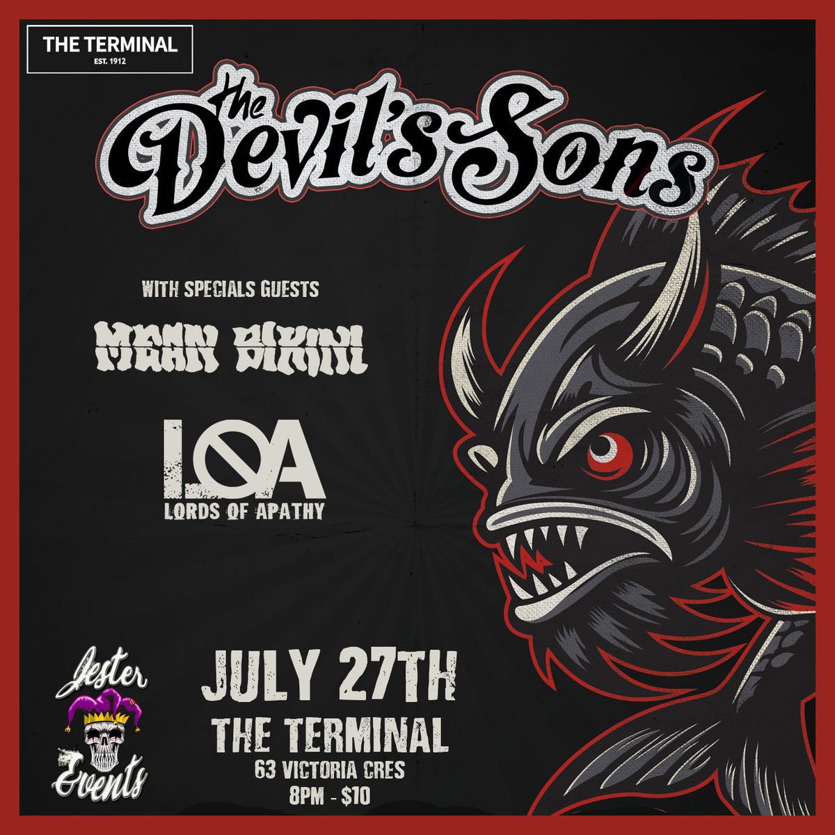 The Devil's Sons with Mean Bikini & Lords of Apathy at The Terminal