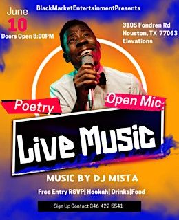 Open Mic Poetry Night  & Live Music