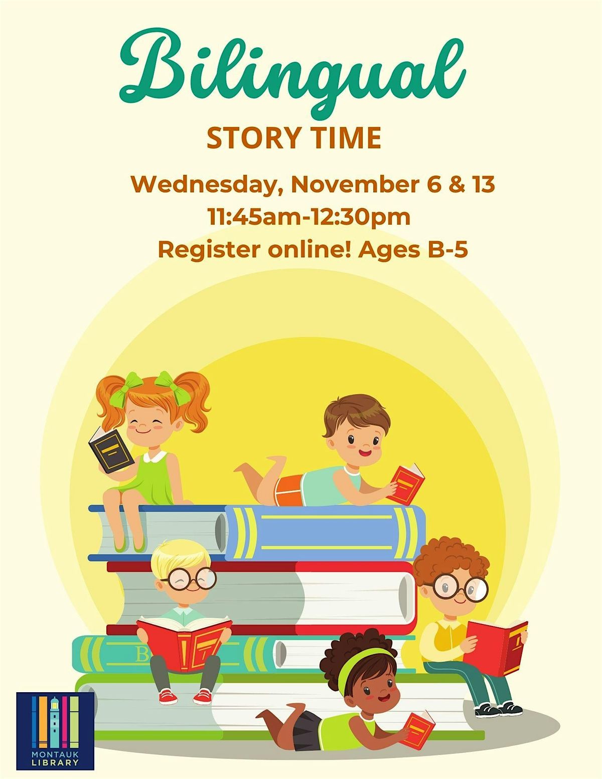 Bilingual Story Time- Ages B-5 years old