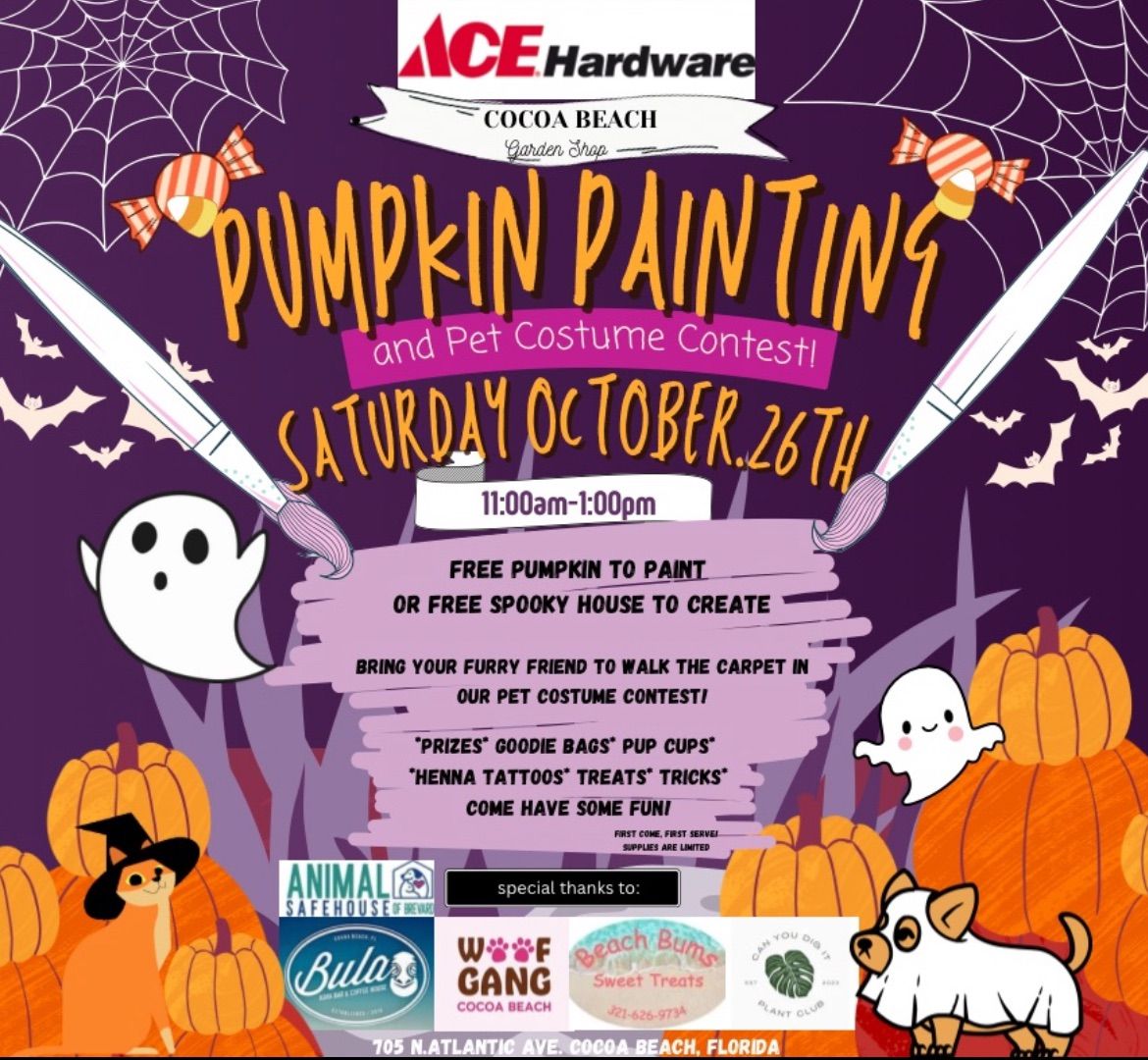 Ace Hardware Cocoa Beach Pumpkin Painting Party and Pet Costume Contest! 