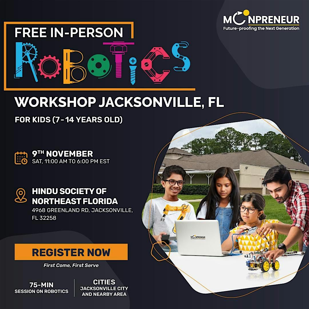 In-Person Robotics Workshop For Kids at Jacksonville, FL