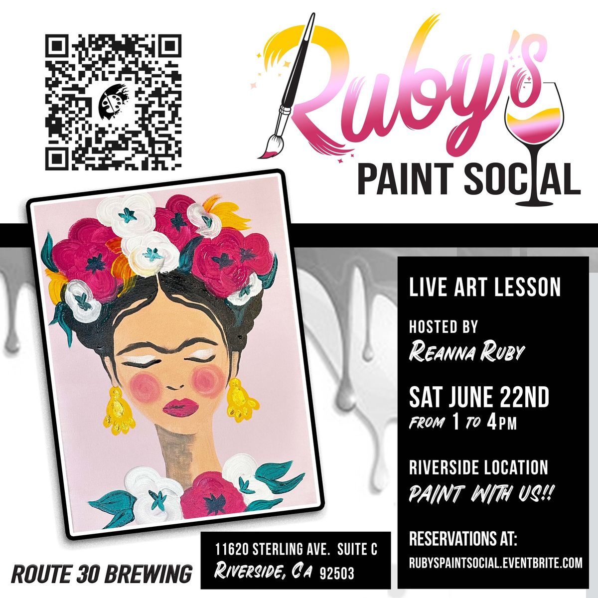 Paint n' Sip Party!! Frida!!