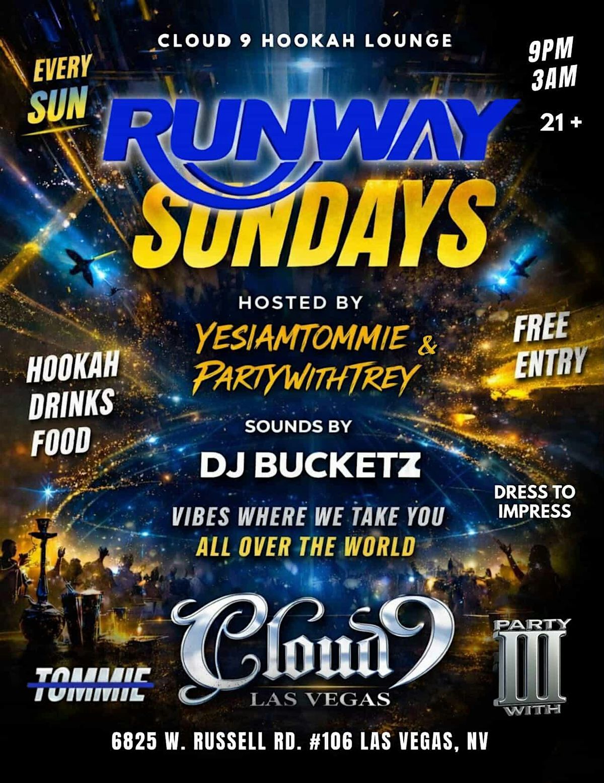 Copy of Sunday night $25 hookah LOUNGE !!! Free entry tickets