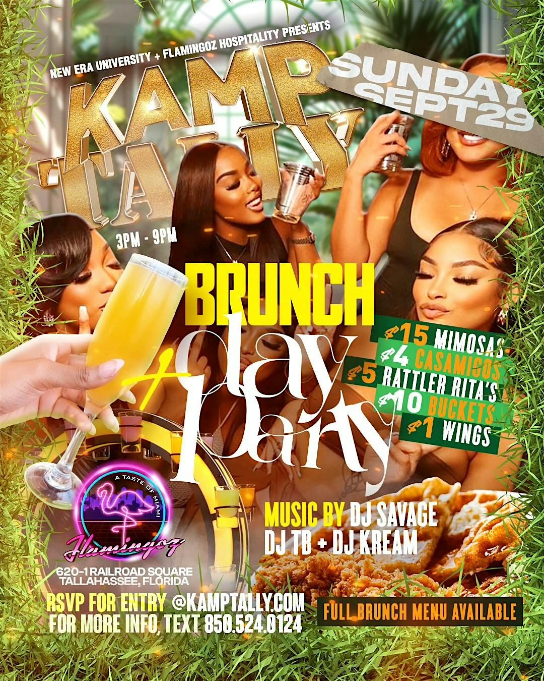 KAMP TALLY: BRUNCH + DAY PARTY