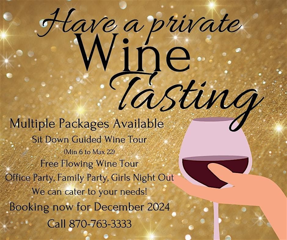 Have a private Wine Tasting with Reggie!