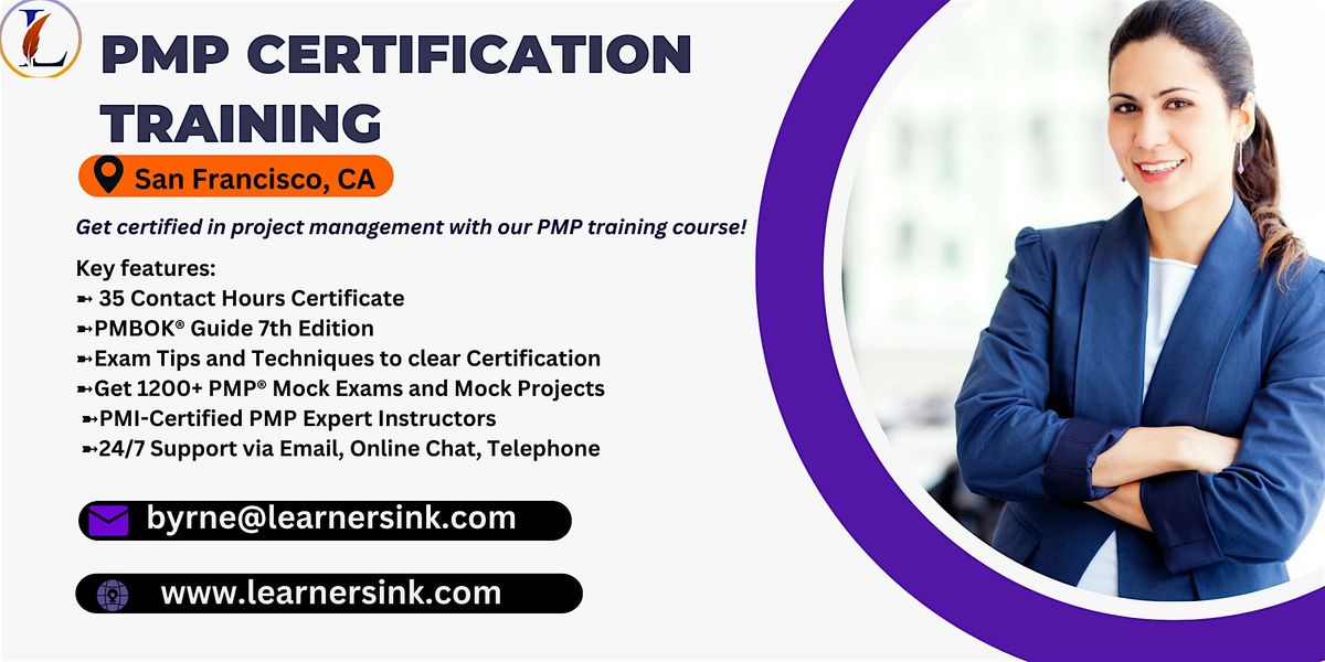 Confirmed 4 Day PMP exam prep workshop in San Francisco, CA