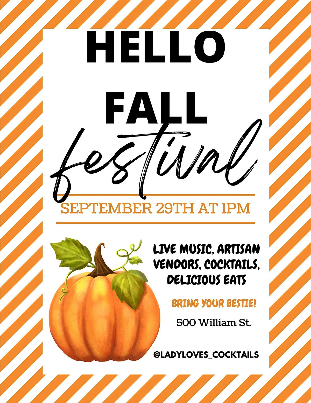 Hello Fall Festival hosted by Ladyloves Cocktails