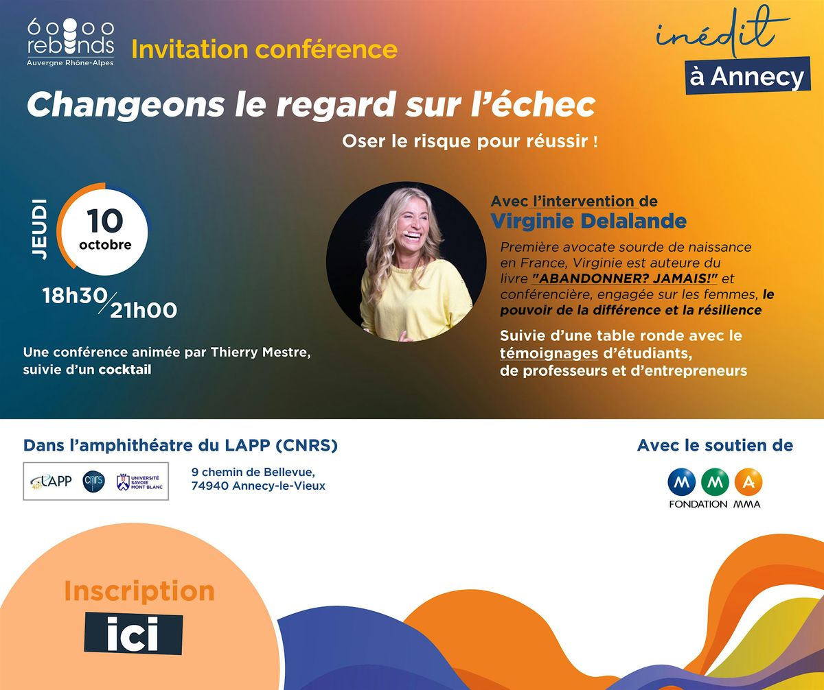 Conf\u00e9rence in\u00e9dite Annecy - Changeons le regard sur l'\u00e9chec