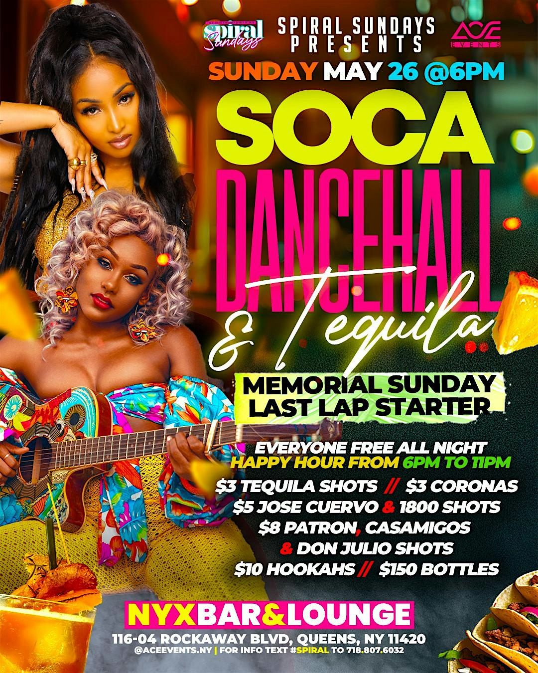 Soca, Dancehall & Tequila - Memorial Sunday Starter