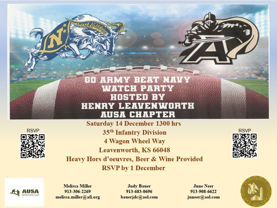 Army Navy Game Watch Party