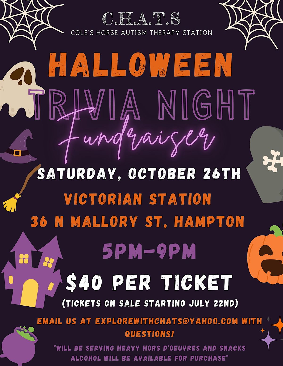 CHATS Halloween Trivia Night Fundraiser!