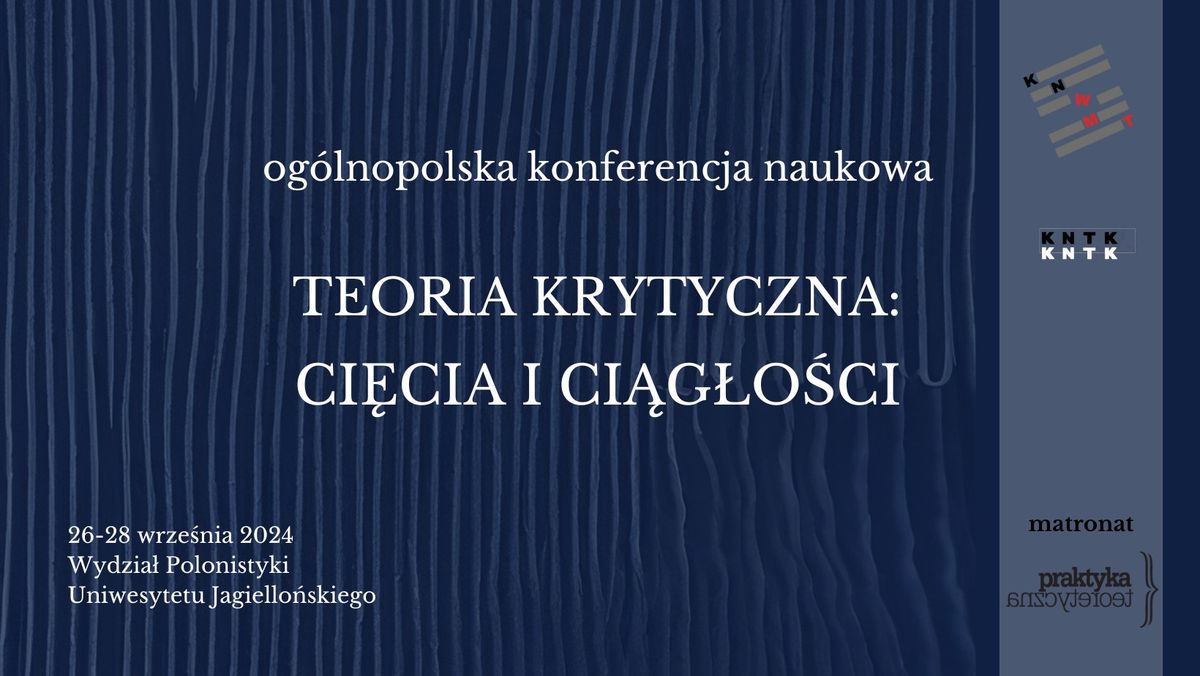 Teoria krytyczna: ci\u0119cia i ci\u0105g\u0142o\u015bci