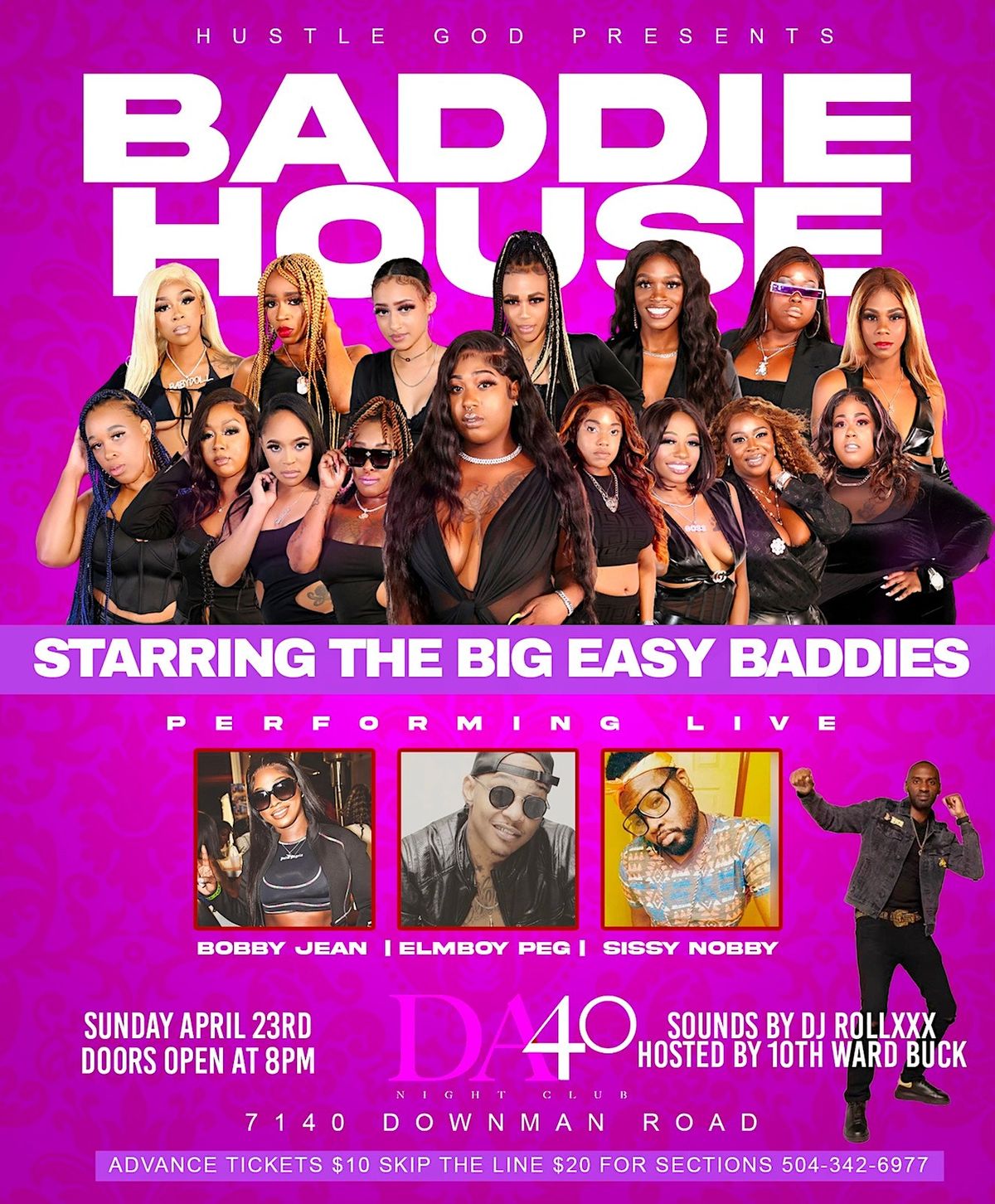 Baddie House, DA 40, New Orleans, 23 April to 24 April