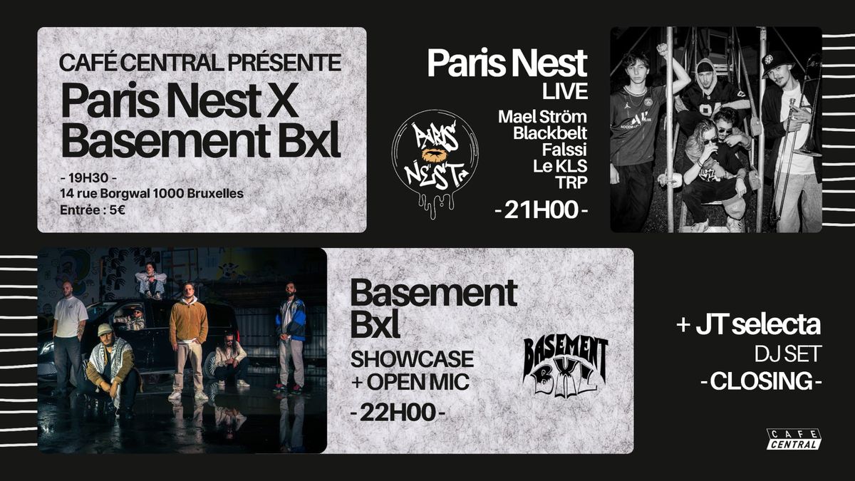 Hip-hop night: Paris Nest x Basement BXL (live + open mic) 