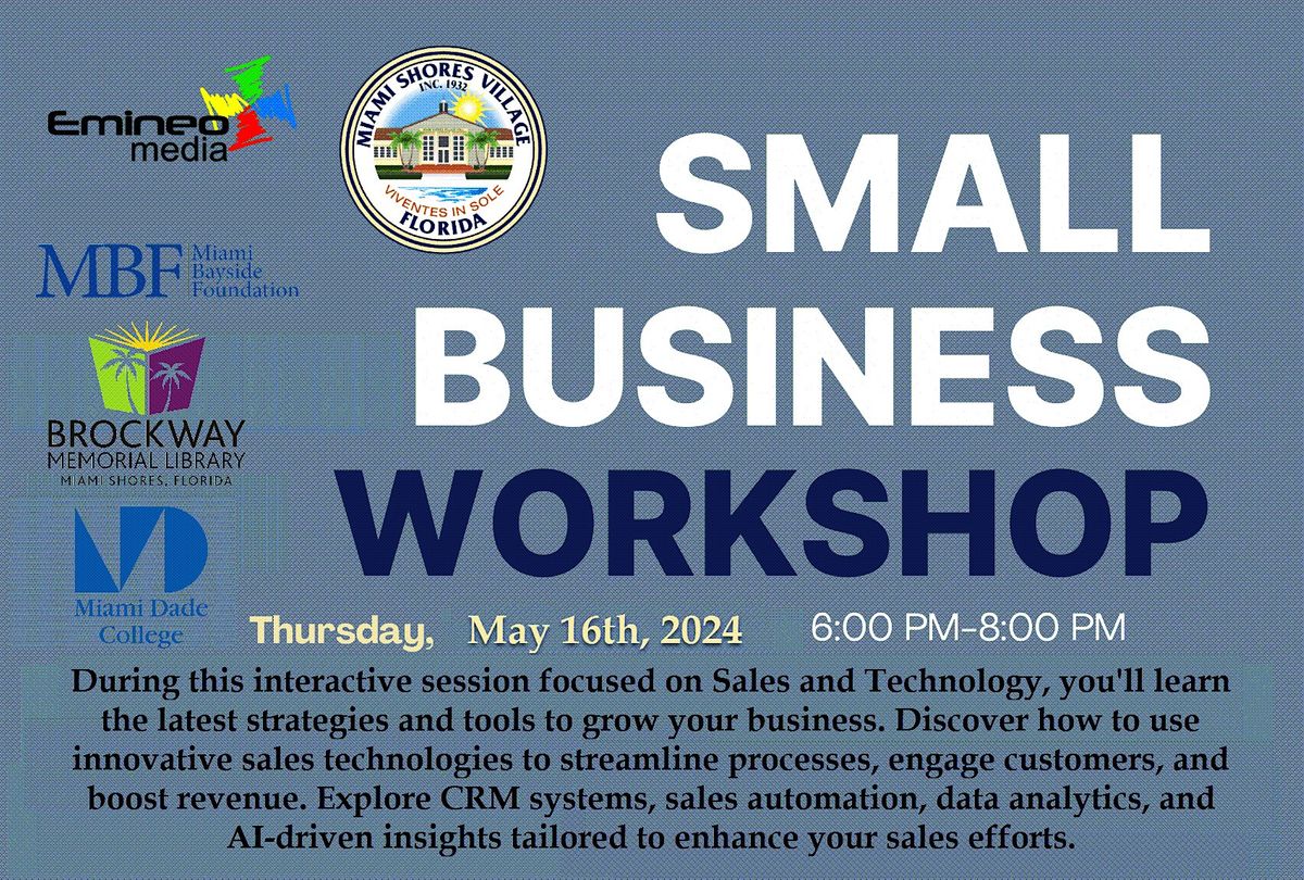 Small Business Workshop: Boosting Business Sales through Technology