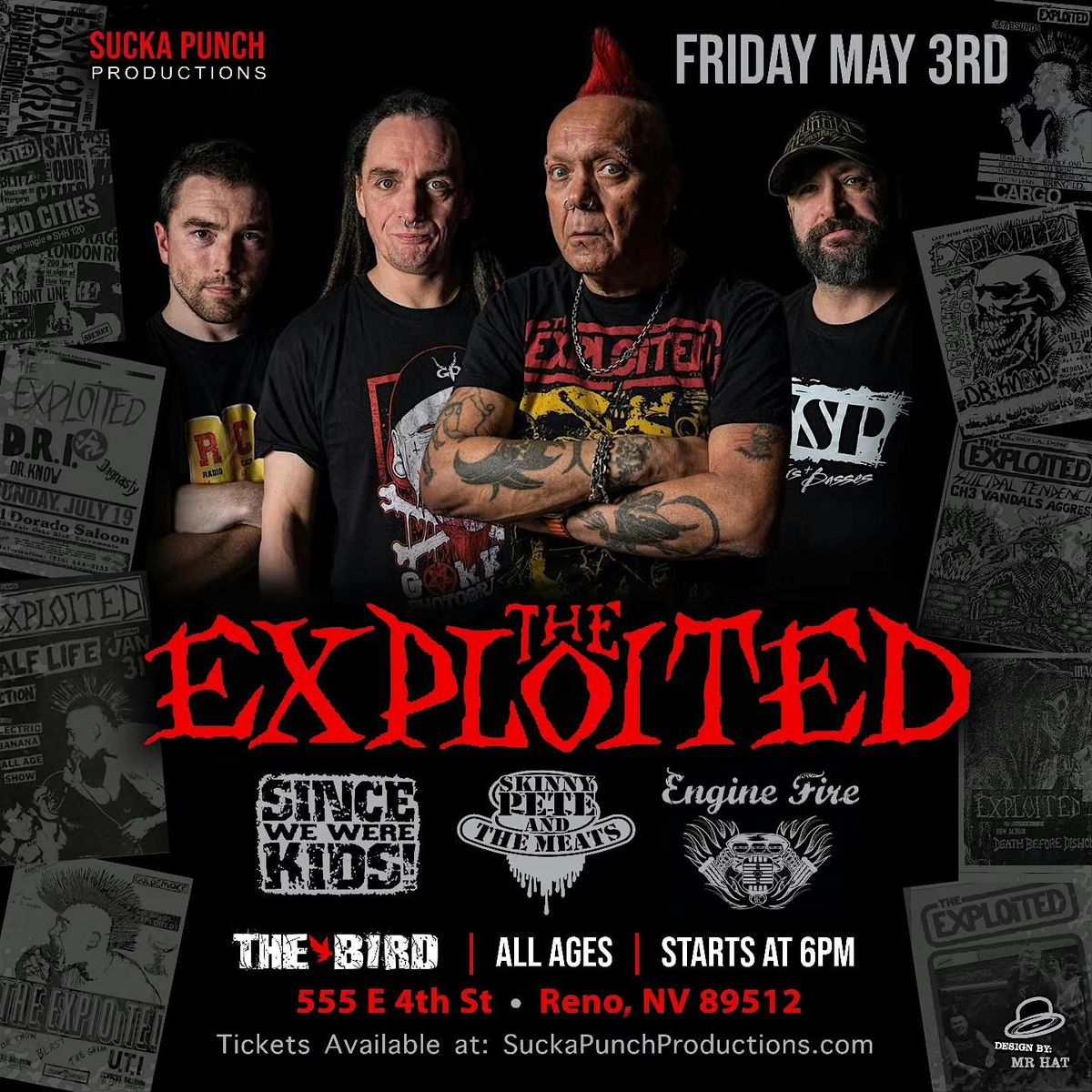 THE EXPLOITED WITH SINCE WE WERE KIDS SKINNY PETE AND THE MEATS & ENGINE FIRE AT THE BIRD IN RENO