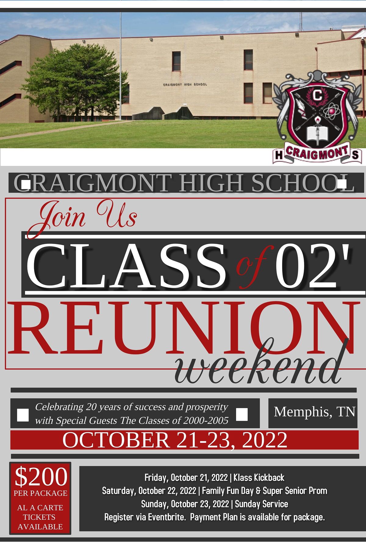 Craigmont High School (Memphis, TN)-Class of 2002 Reunion 2022