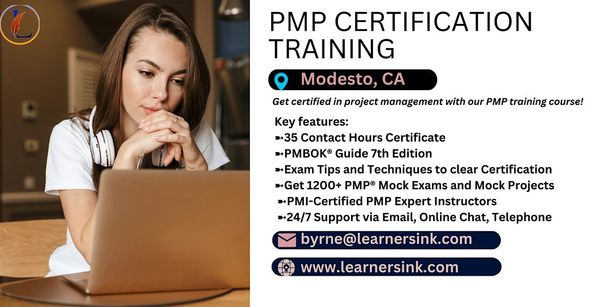 PMP Exam Preparation Training Classroom Course in Modesto, CA