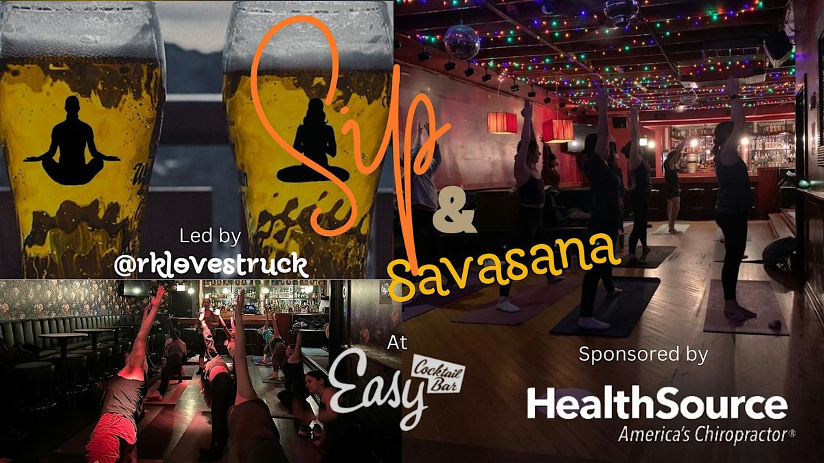 Sip & Savasana Yoga at EasyBar - Oct. 14